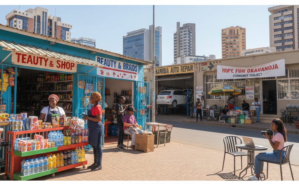 Namibian entrepreneurs and small businesses at work